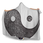 Roots Yin Yang Print Hooded Blanket