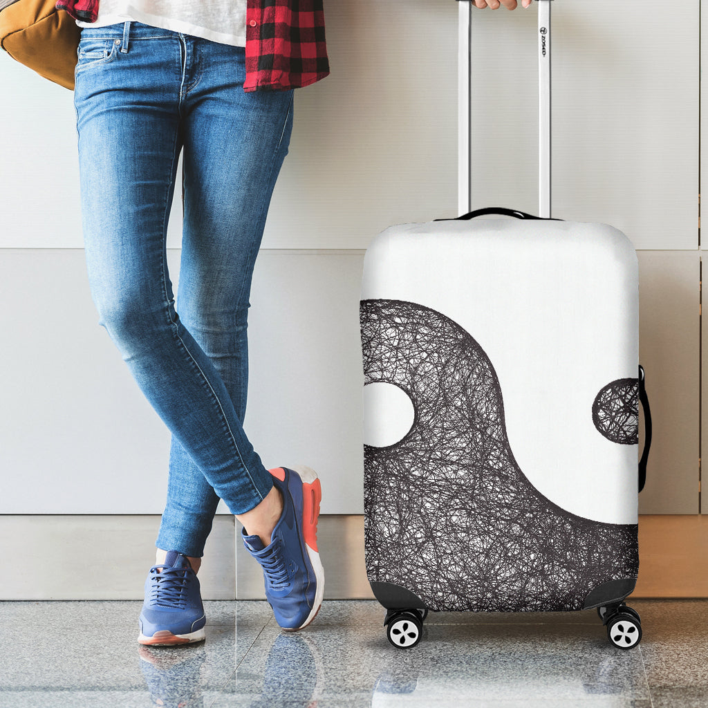 Roots Yin Yang Print Luggage Cover