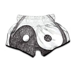 Roots Yin Yang Print Muay Thai Boxing Shorts