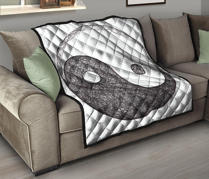 Roots Yin Yang Print Quilt