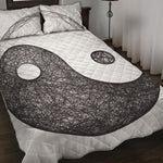 Roots Yin Yang Print Quilt Bed Set