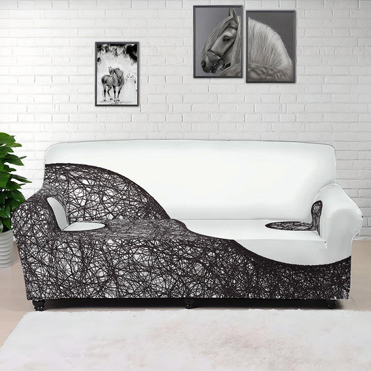Roots Yin Yang Print Sofa Cover