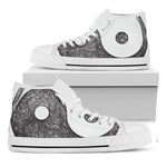 Roots Yin Yang Print White High Top Shoes
