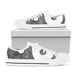 Roots Yin Yang Print White Low Top Shoes