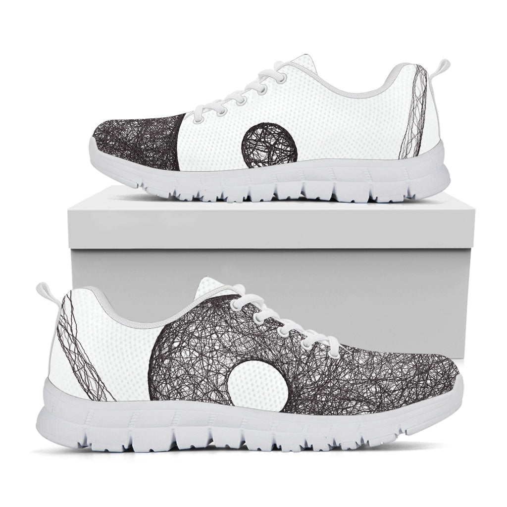 Roots Yin Yang Print White Sneakers
