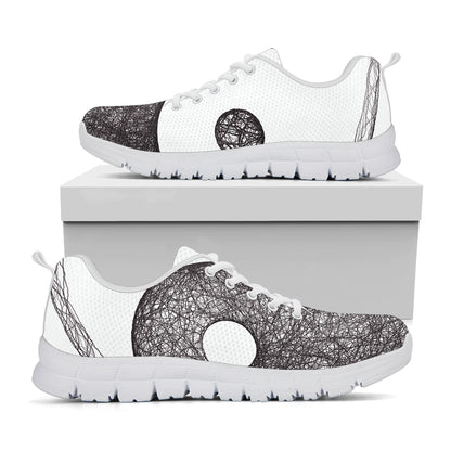 Roots Yin Yang Print White Sneakers
