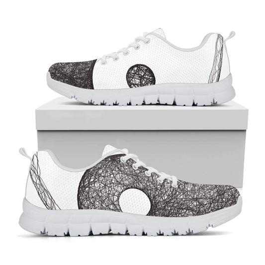 Roots Yin Yang Print White Sneakers