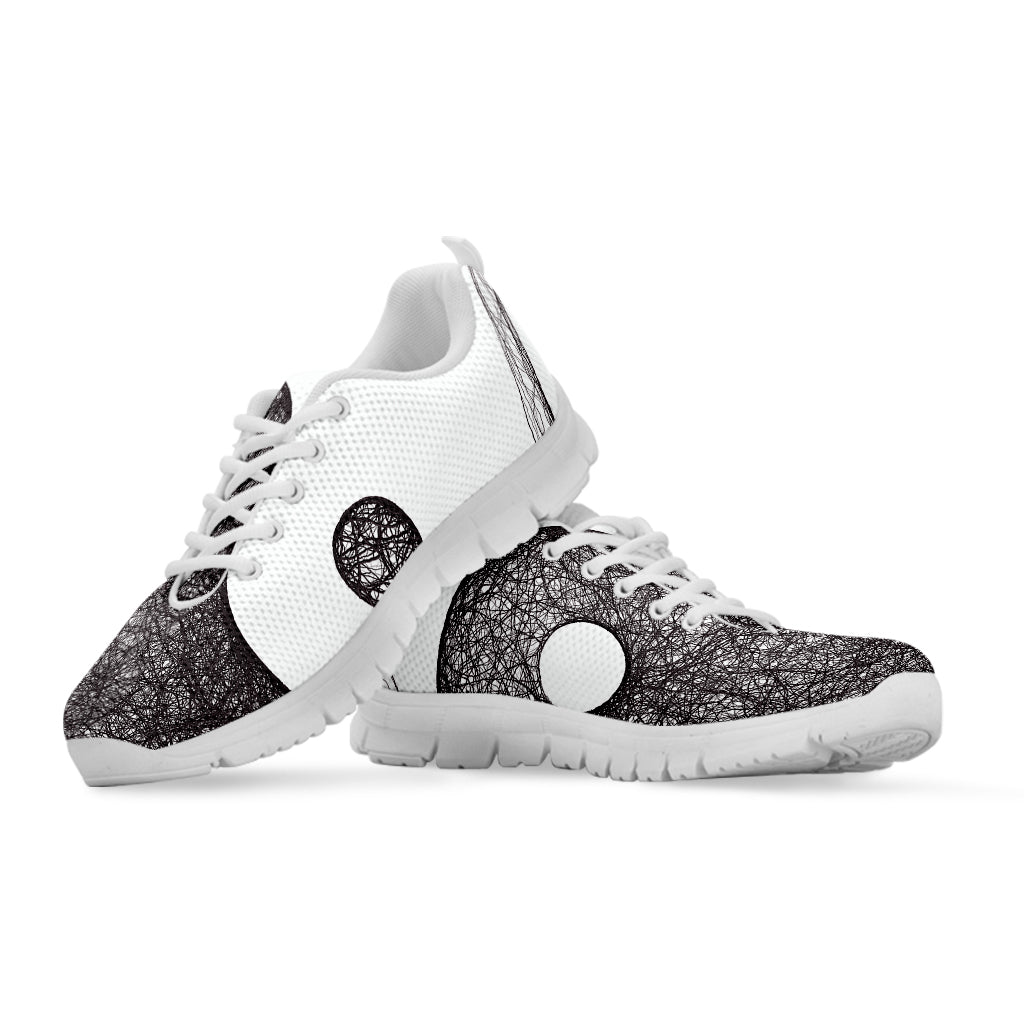Roots Yin Yang Print White Sneakers