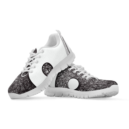 Roots Yin Yang Print White Sneakers