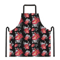 Rose And Heart Pattern Print Apron