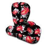 Rose And Heart Pattern Print Boxing Gloves