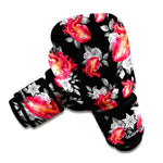 Rose And Heart Pattern Print Boxing Gloves