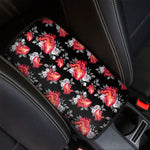 Rose And Heart Pattern Print Car Center Console Cover