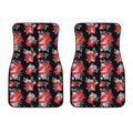 Rose And Heart Pattern Print Front Car Floor Mats