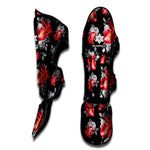 Rose And Heart Pattern Print Muay Thai Shin Guard