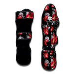 Rose And Heart Pattern Print Muay Thai Shin Guard