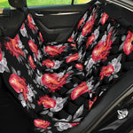 Rose And Heart Pattern Print Pet Car Back Seat Cover