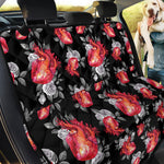 Rose And Heart Pattern Print Pet Car Back Seat Cover