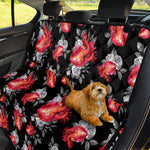 Rose And Heart Pattern Print Pet Car Back Seat Cover