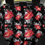 Rose And Heart Pattern Print Pet Car Back Seat Cover