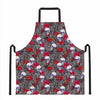 Rose Branch Skull Pattern Print Apron