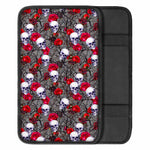 Rose Branch Skull Pattern Print Car Center Console Cover