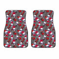 Rose Branch Skull Pattern Print Front Car Floor Mats