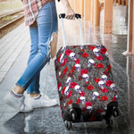 Rose Branch Skull Pattern Print Luggage Cover GearFrost
