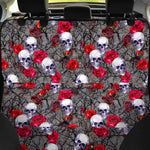 Rose Branch Skull Pattern Print Pet Car Back Seat Cover