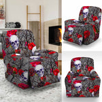 Rose Branch Skull Pattern Print Recliner Slipcover