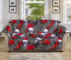 Rose Branch Skull Pattern Print Sofa Protector