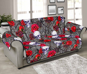 Rose Branch Skull Pattern Print Sofa Protector