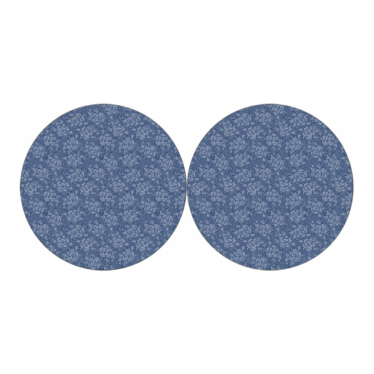 Rose Denim Jeans Pattern Print Car Coasters
