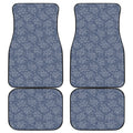 Rose Denim Jeans Pattern Print Front and Back Car Floor Mats