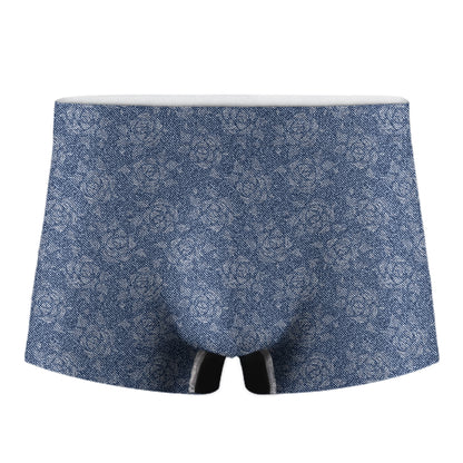 Rose Denim Jeans Pattern Print Men's Boxer Briefs