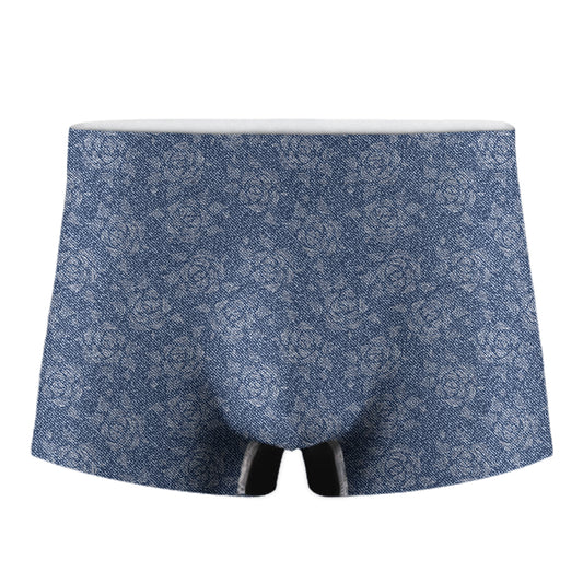Rose Denim Jeans Pattern Print Men's Boxer Briefs