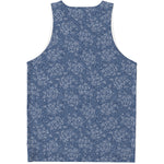 Rose Denim Jeans Pattern Print Men's Tank Top