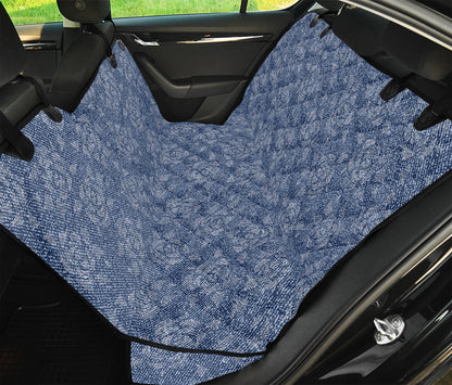 Rose Denim Jeans Pattern Print Pet Car Back Seat Cover