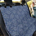 Rose Denim Jeans Pattern Print Pet Car Back Seat Cover