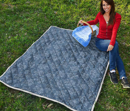 Rose Denim Jeans Pattern Print Quilt