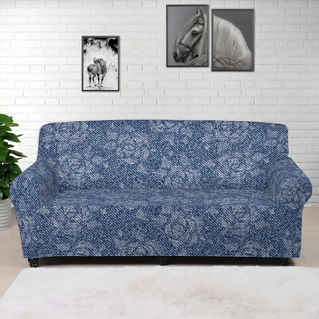 Rose Denim Jeans Pattern Print Sofa Cover
