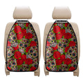Rose Floral Sugar Skull Pattern Print Car Seat Organizers