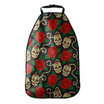 Rose Flower Sugar Skull Pattern Print Car Seat Organizers