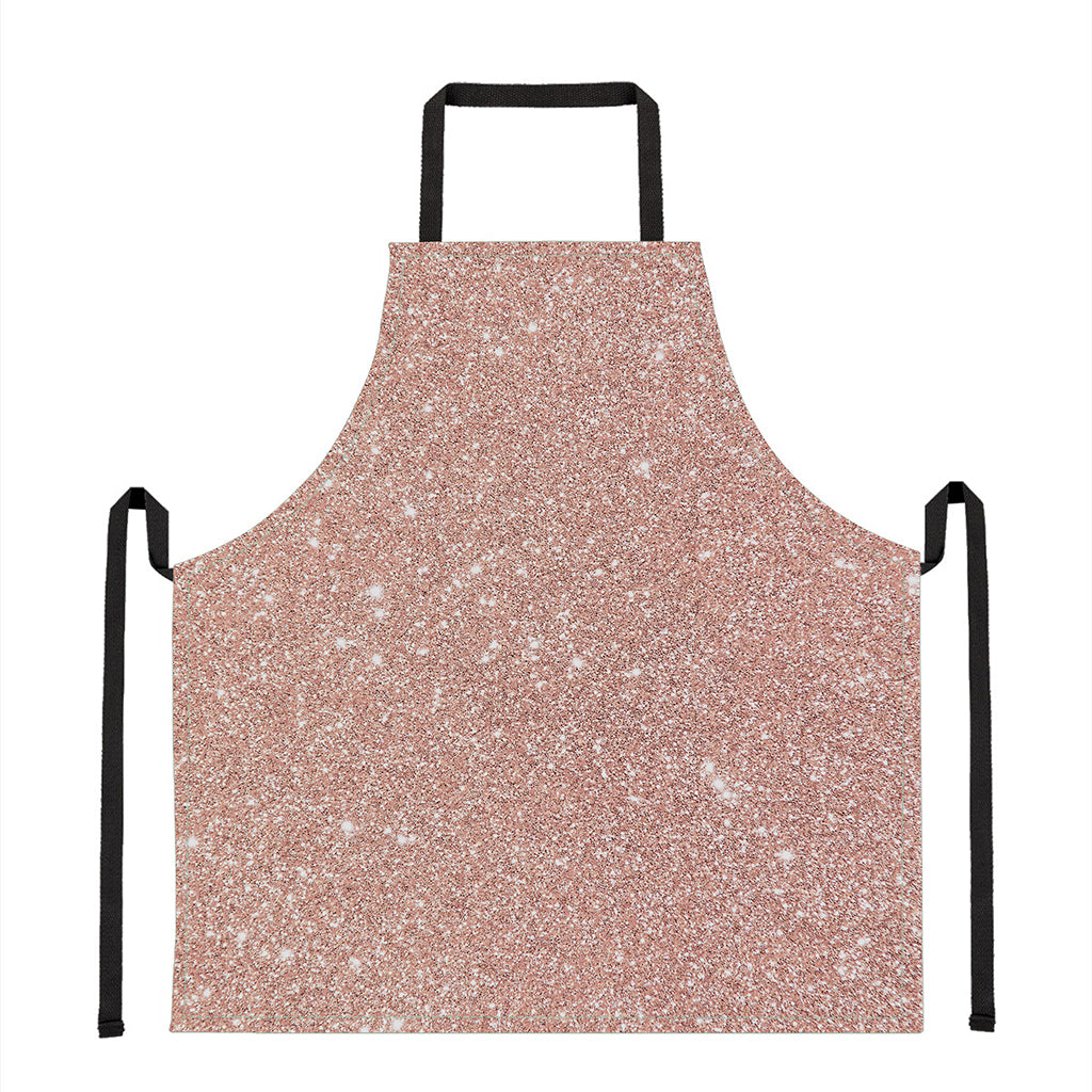 Rose Gold Glitter Artwork Print (NOT Real Glitter) Apron