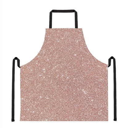 Rose Gold Glitter Artwork Print (NOT Real Glitter) Apron