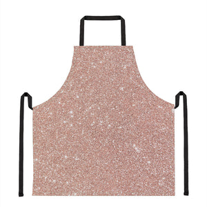 Rose Gold Glitter Artwork Print (NOT Real Glitter) Apron