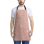 Rose Gold Glitter Artwork Print (NOT Real Glitter) Apron