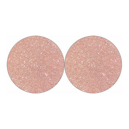 Rose Gold Glitter Artwork Print (NOT Real Glitter) Car Coasters