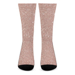Rose Gold Glitter Artwork Print (NOT Real Glitter) Crew Socks