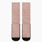 Rose Gold Glitter Artwork Print (NOT Real Glitter) Crew Socks